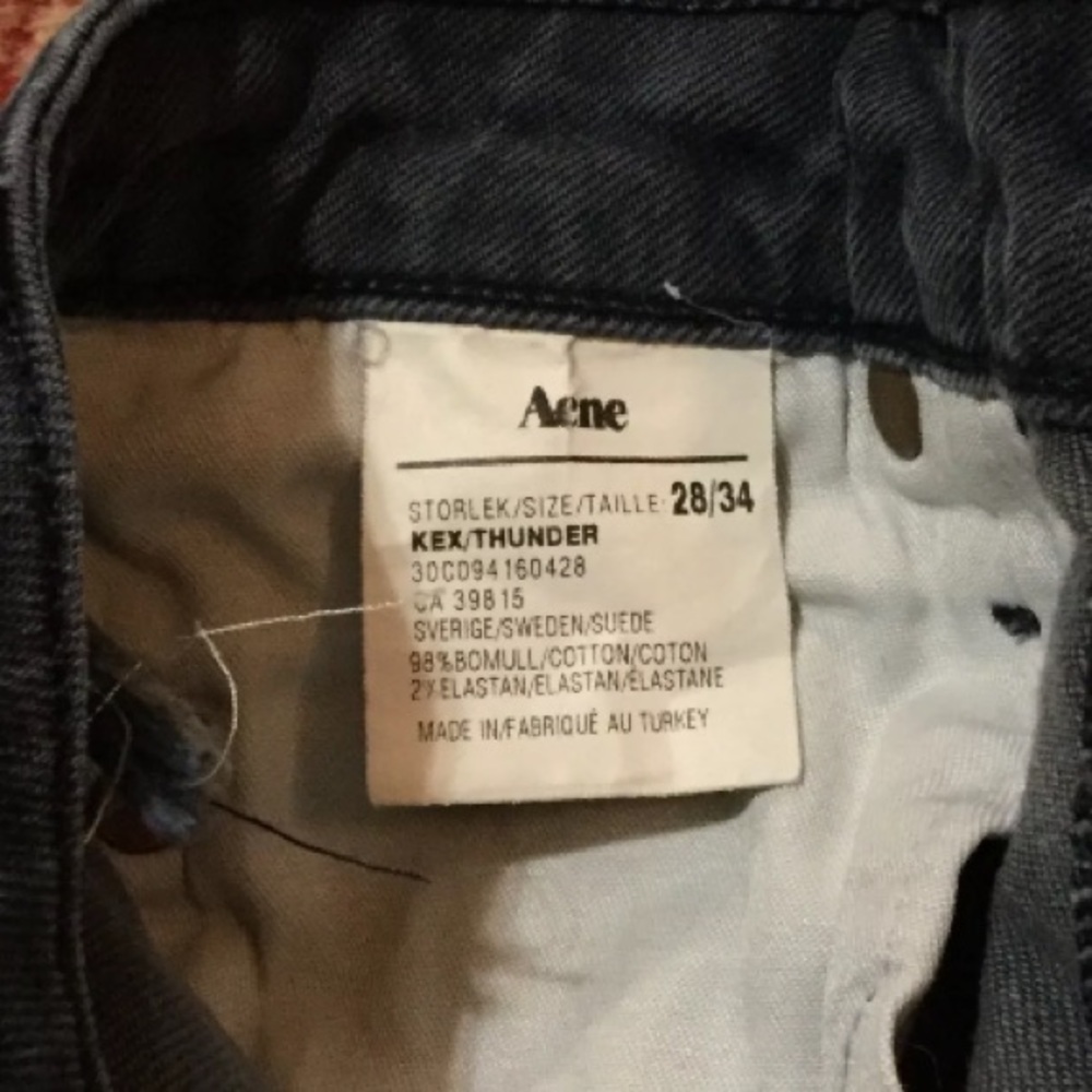 Acne Kex jeans thunder skinny pants 28 urban free - Picture 8 of 8